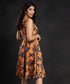 Harvest Gold Sketch Floral Dress